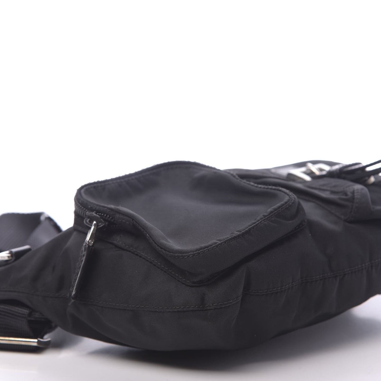 Tessuto Nylon Saffiano Belt Bag Black