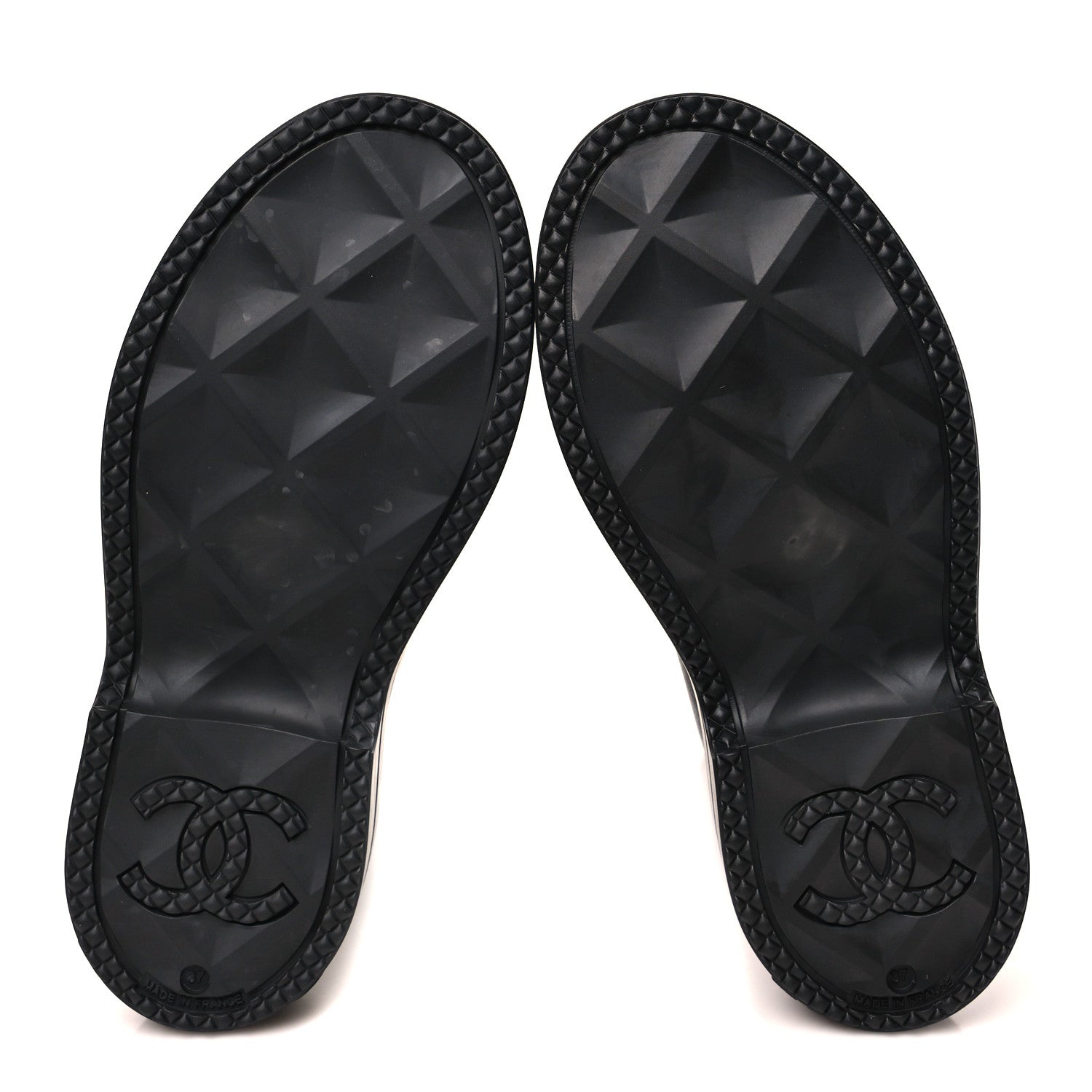 Chanel Caoutchouk CC High Boots 37 Black 6 of 9