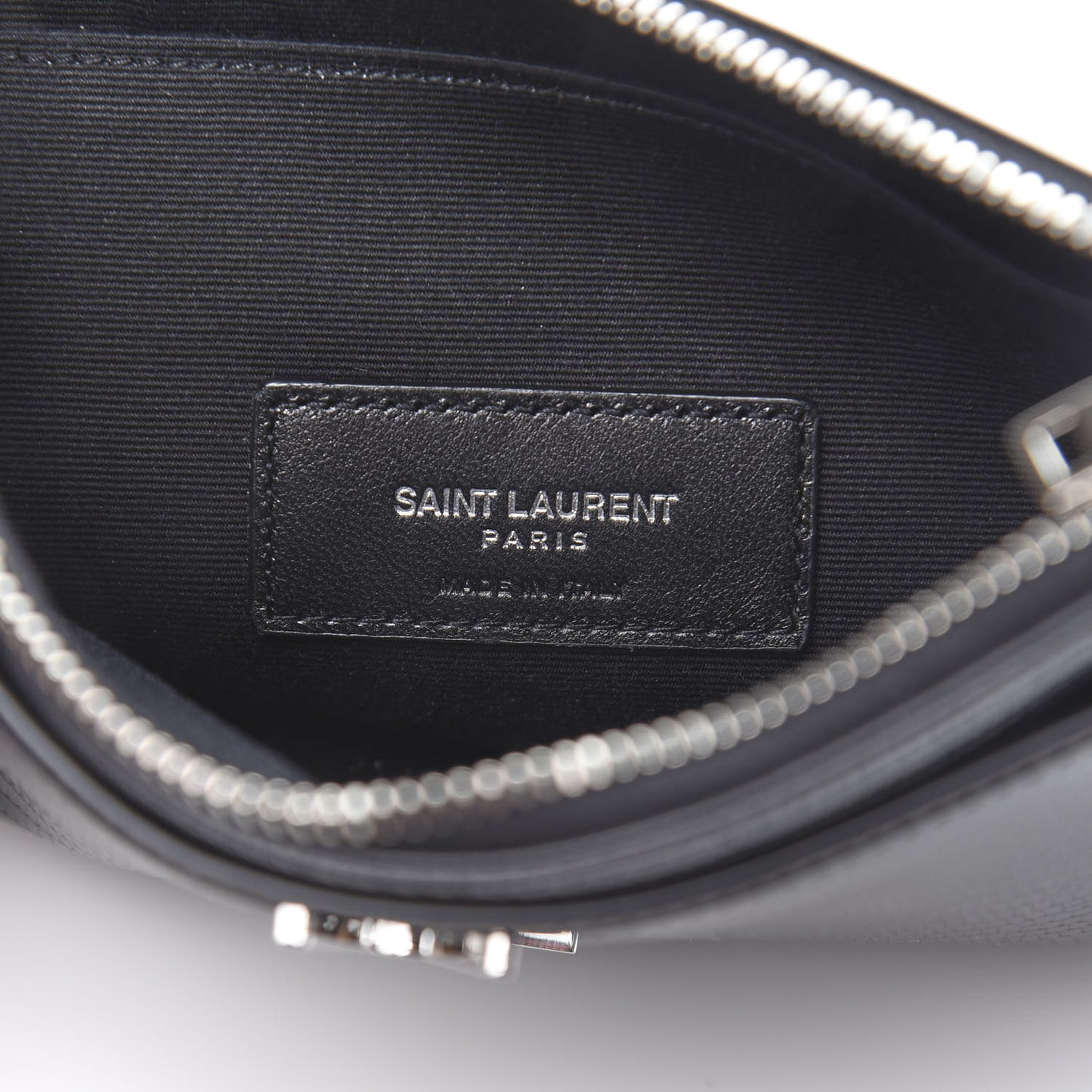 Lizard Embossed Monogram Bill Pouch Black