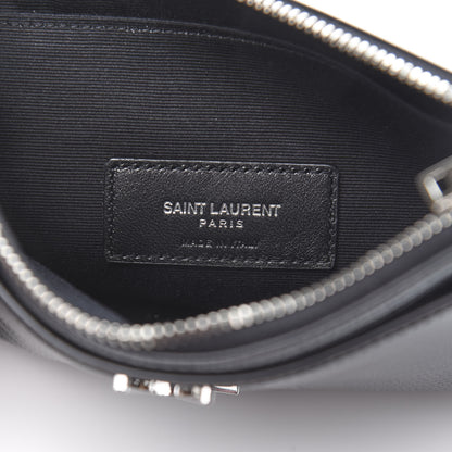 Saint Laurent Lizard Embossed Monogram Bill Pouch Black 6 of 7