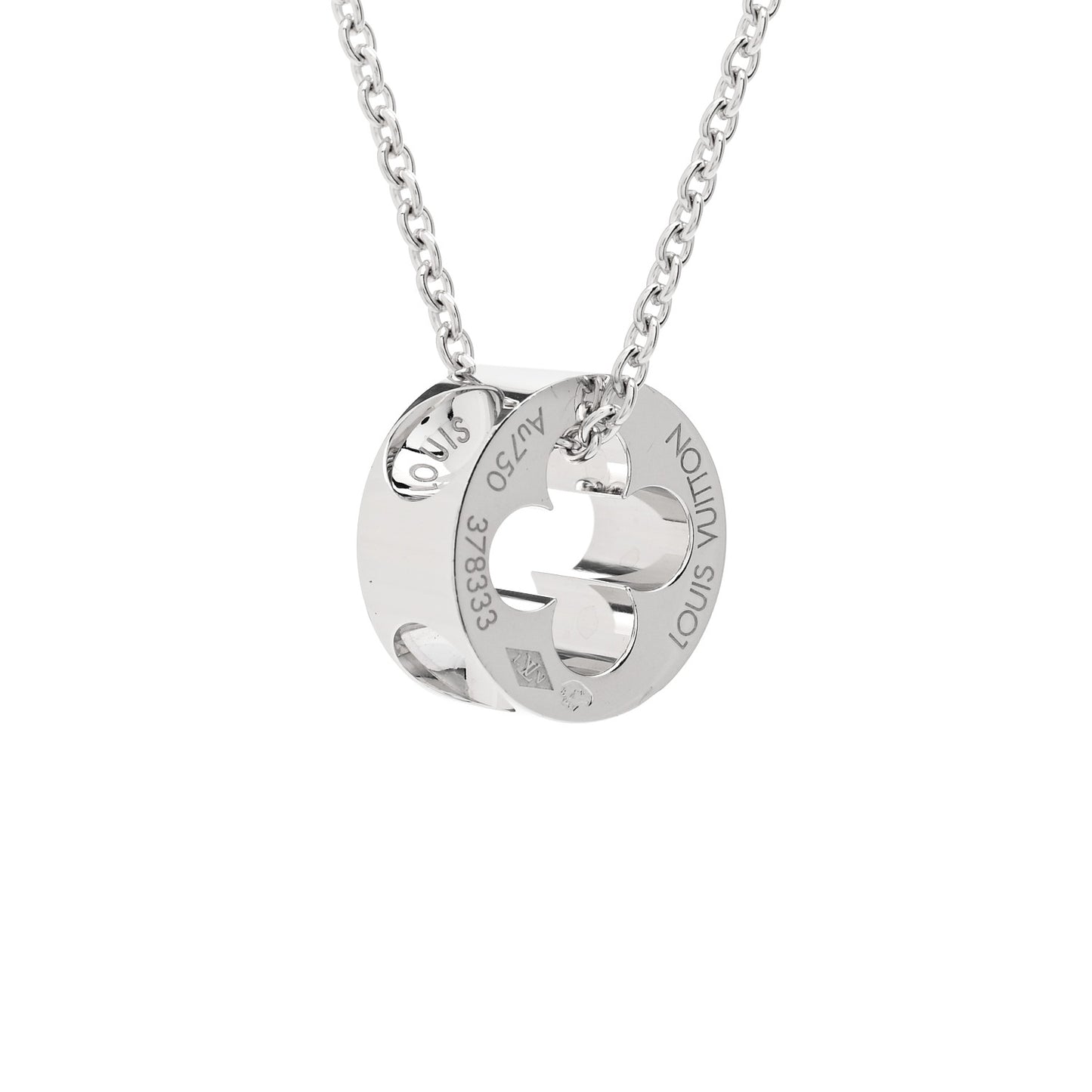 18K White Gold Empreinte Pendant Necklace