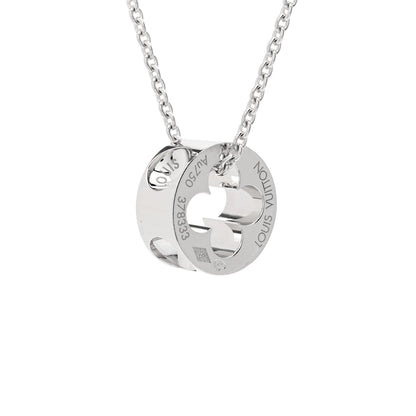Louis Vuitton 18K White Gold Empreinte Pendant Necklace 3 of 5