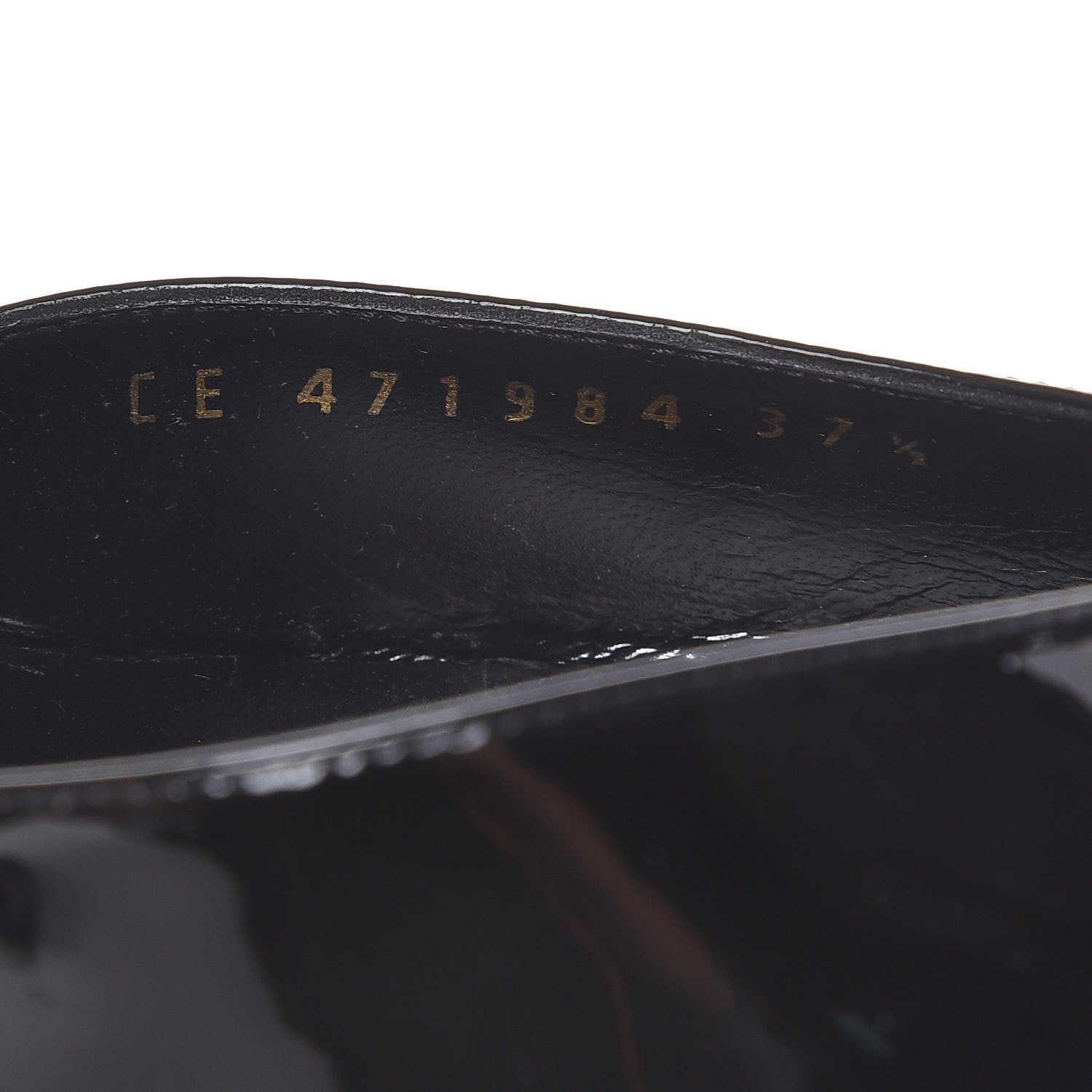 Saint Laurent Patent Snakeskin Edie 110 Pumps 37.5 Black 8 of 9