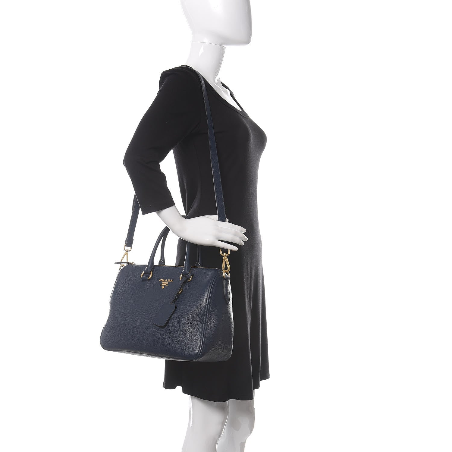 Prada Vitello Phenix Bauletto Baltico 2 of 14
