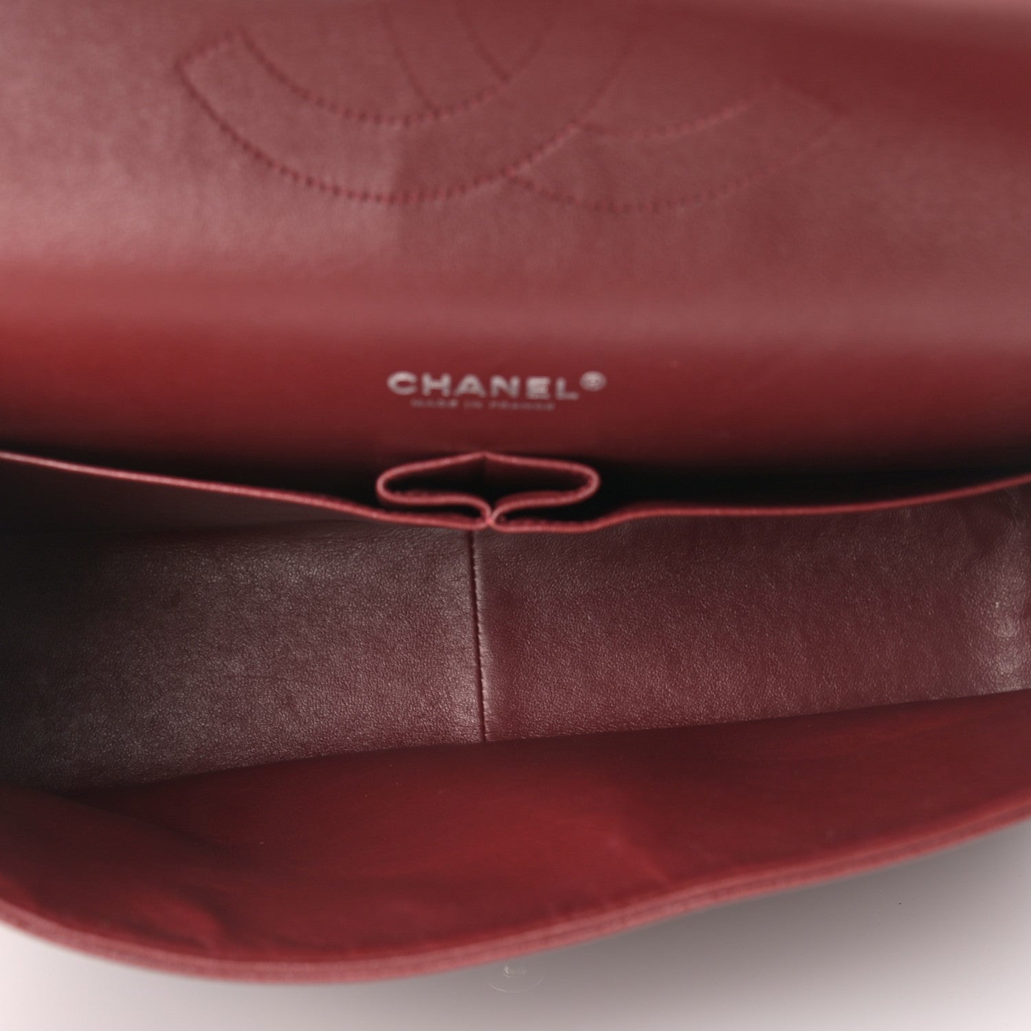 Chanel Caviar Quilted Maxi Double Flap Dark Red 4 of 12