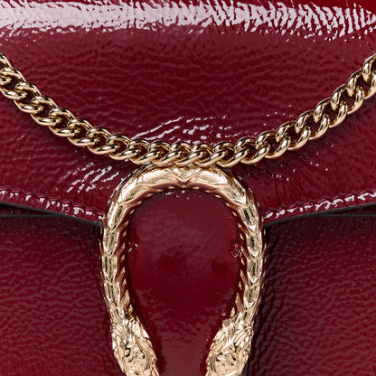 Gucci Crinkled Patent Mini Dionysus Shoulder Bag Rosso Ancora Red 8 of 10