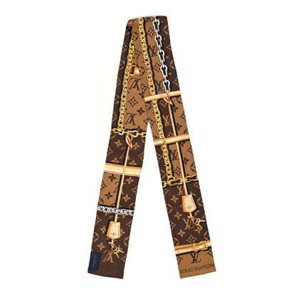 Louis Vuitton Silk Monogram Confidential Bandeau Brown 2 of 3