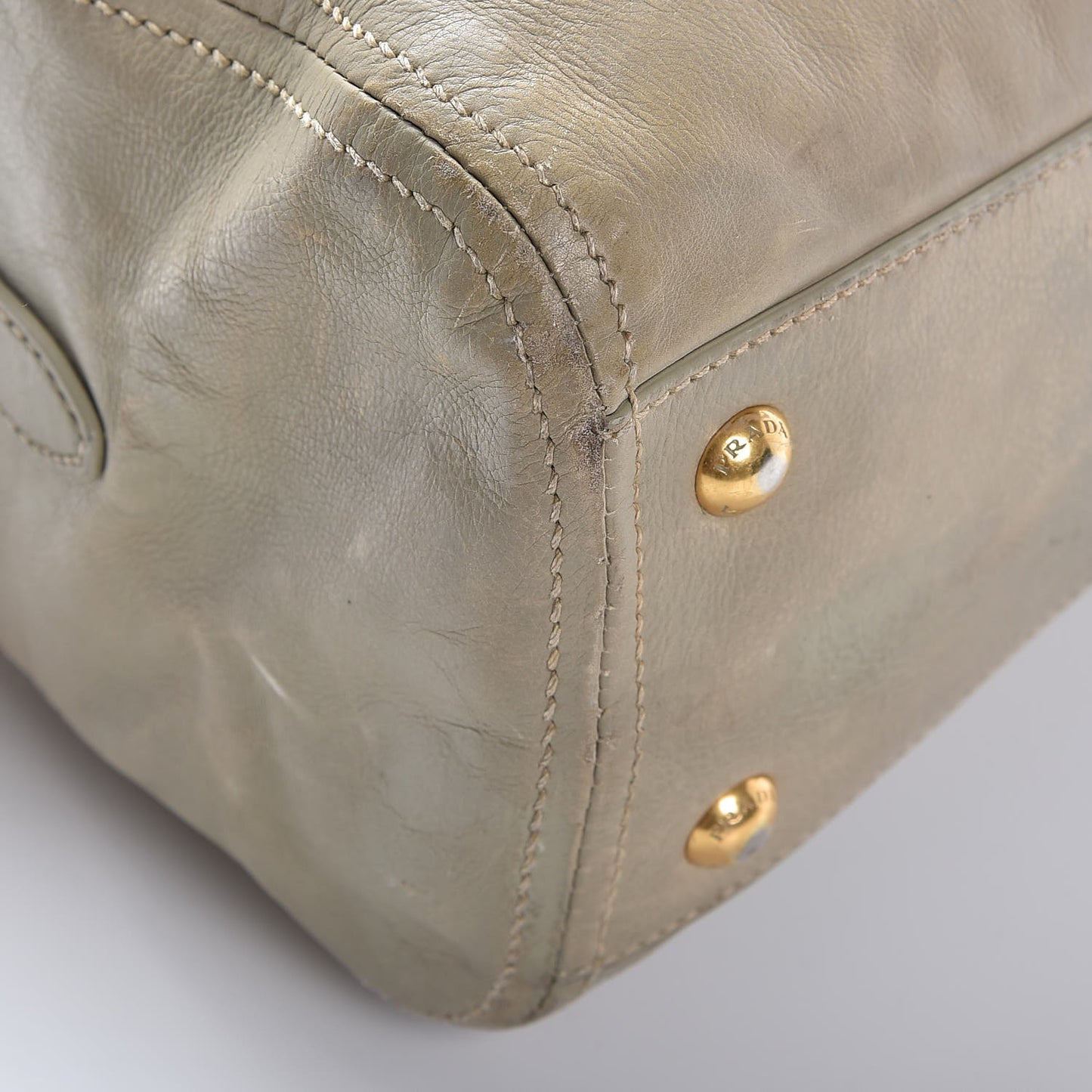 Glace Calfskin Extra Wide Tote Stone