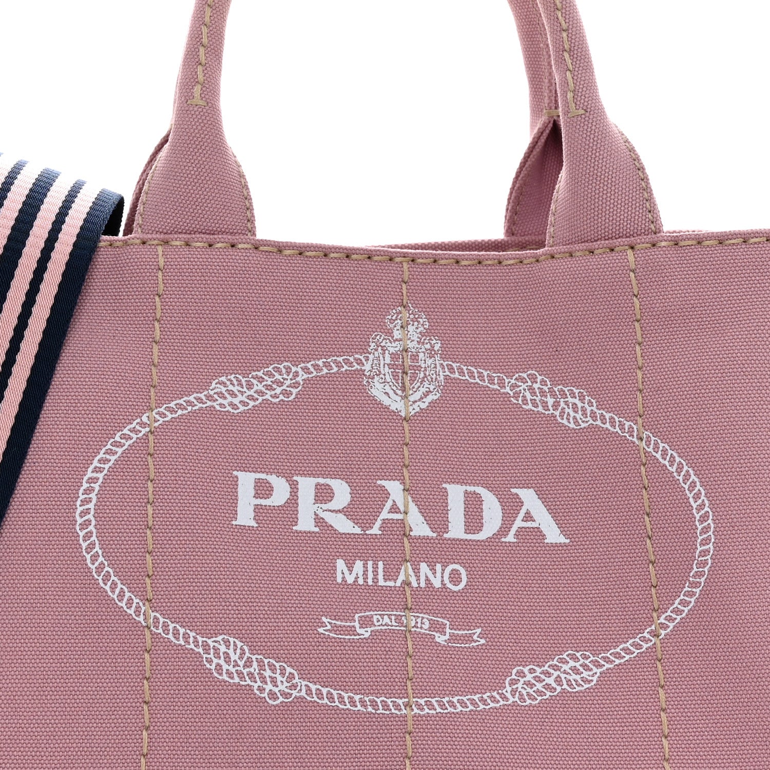 Prada Canapa Small Logo Tote Alabastro White 9 of 11