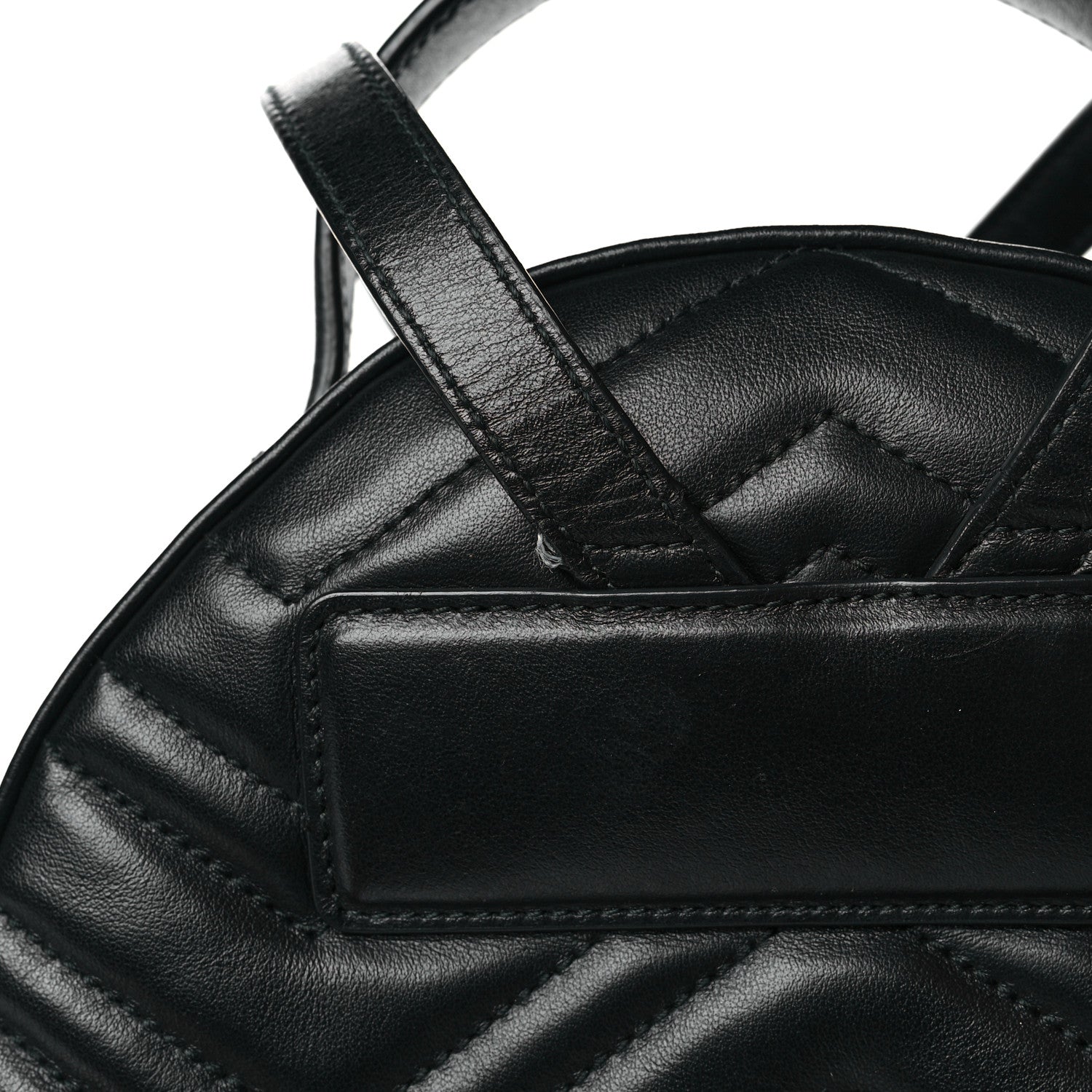 Gucci Calfskin Matelasse GG Marmont Dome Backpack Black 14 of 21
