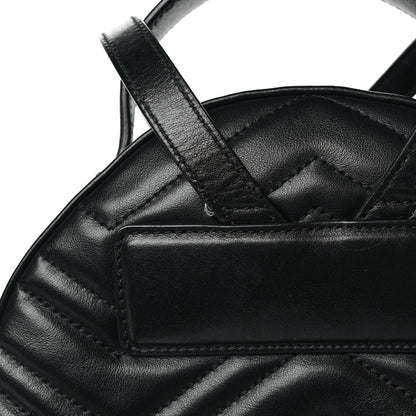 Gucci Calfskin Matelasse GG Marmont Dome Backpack Black 14 of 21