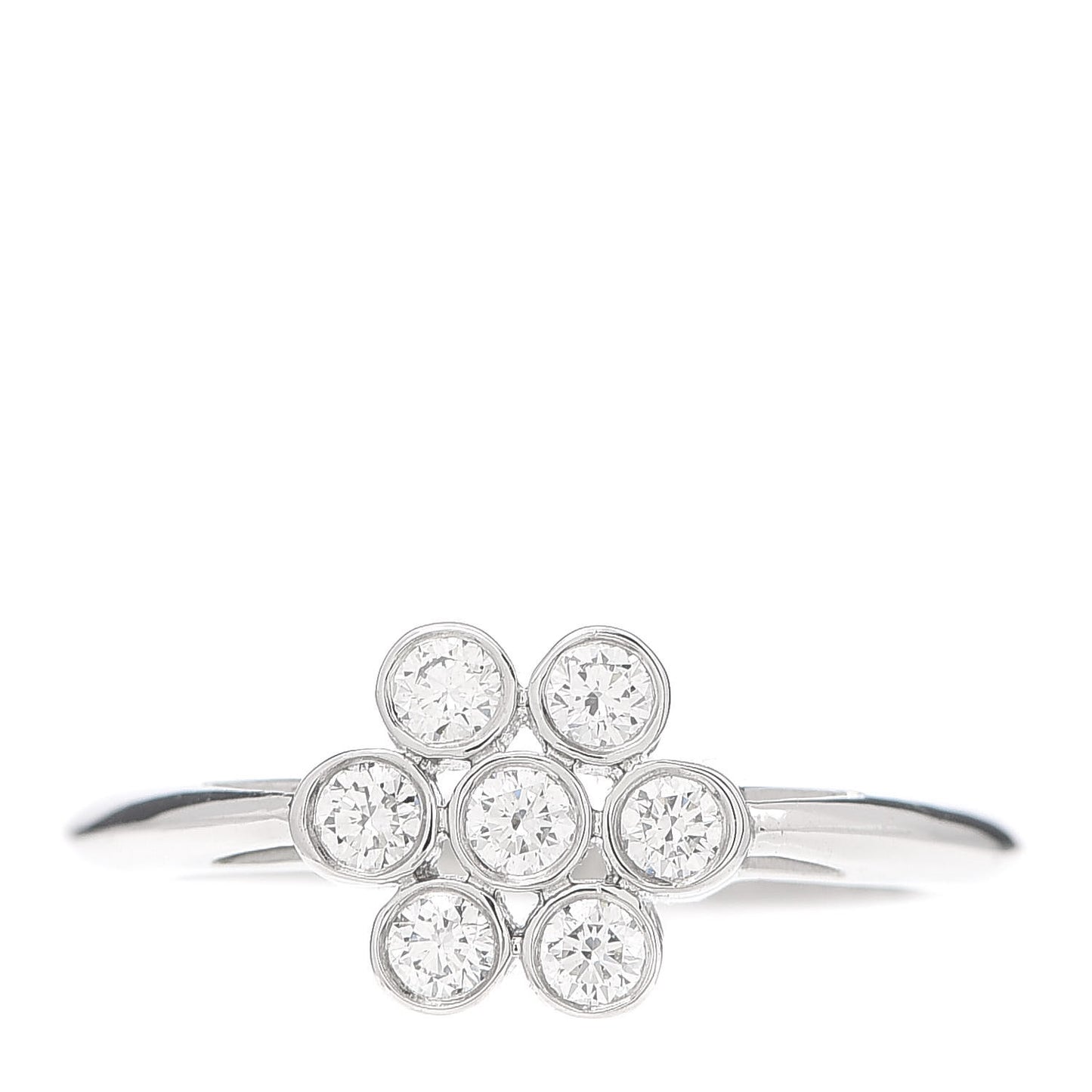 Platinum Diamond Enchant Flower Ring 49 5