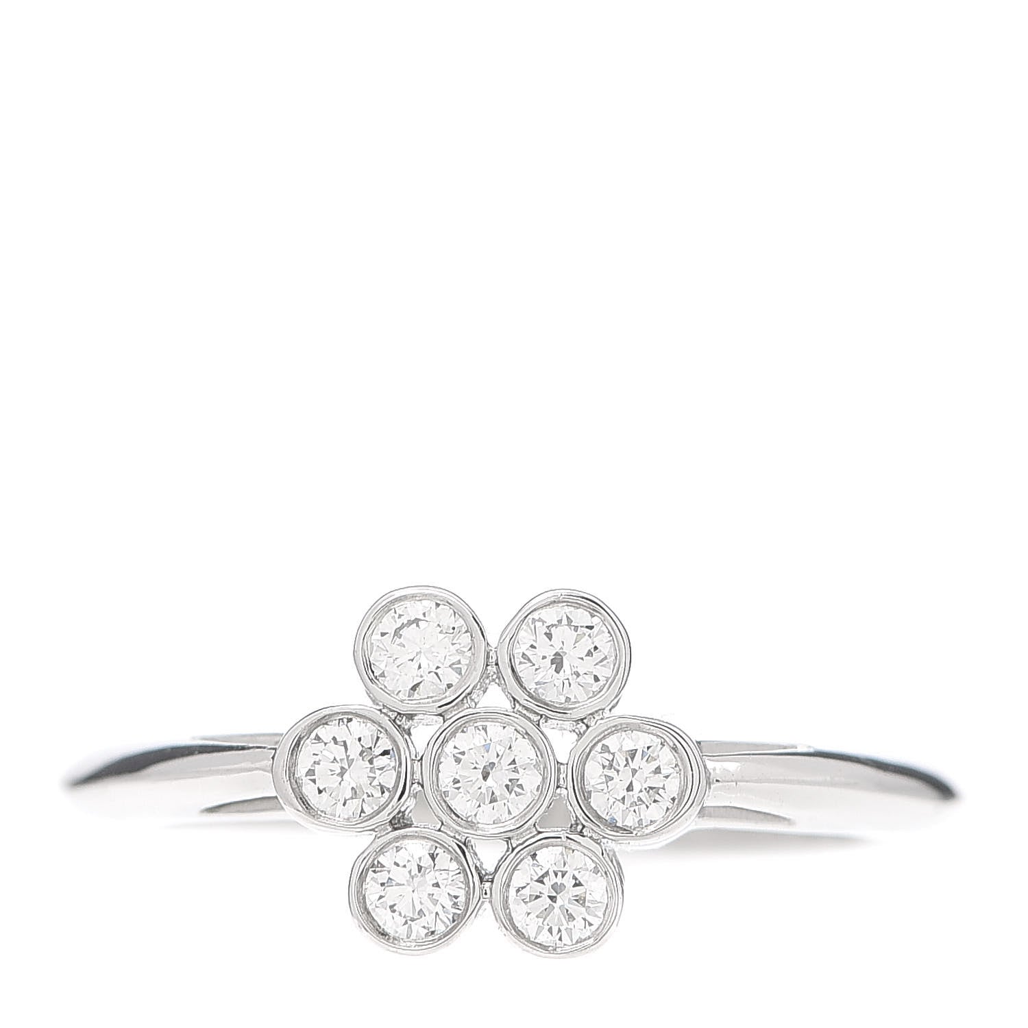 Tiffany Platinum Diamond Enchant Flower Ring 49 5 1 of 6