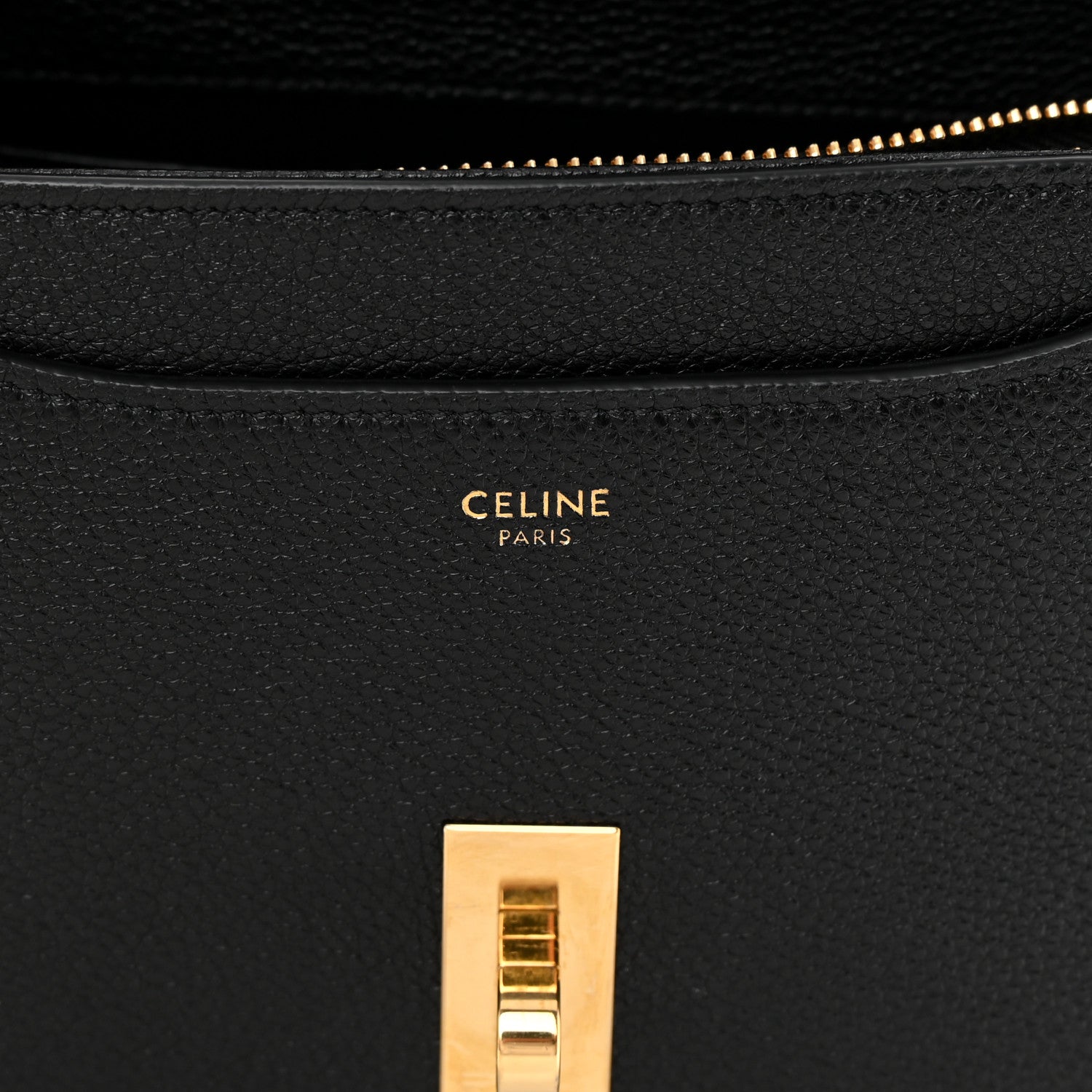 Celine Grained Calfskin Small 16 Top Handle Bag Black 6 of 12
