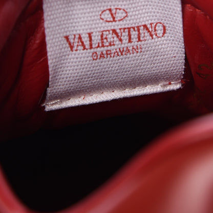 Valentino Garavani Calfskin Mens Rockstud Untitled Open Sneakers 42 Red 6 of 9