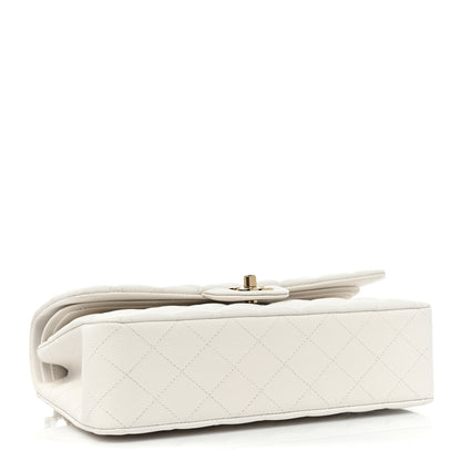 Chanel Caviar Quilted Medium Double Flap White 4 of 9