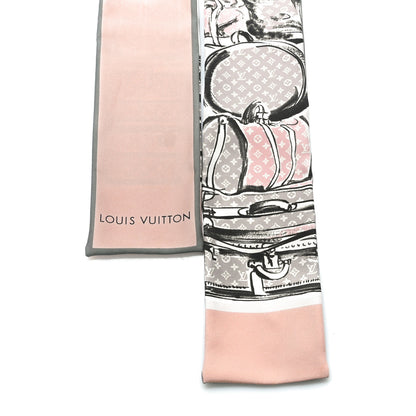 Louis Vuitton Silk Monogram Trunks Bandeau Rose Poudre 2 of 3