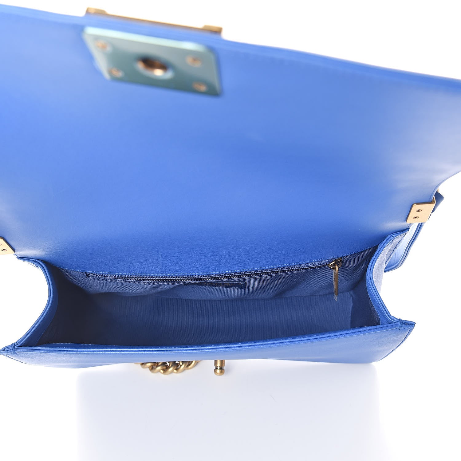 Chanel Lambskin Quilted New Medium Boy Flap Blue 5 of 10