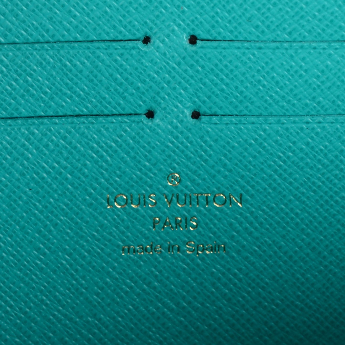 Monogram V Zippy Wallet Turquoise