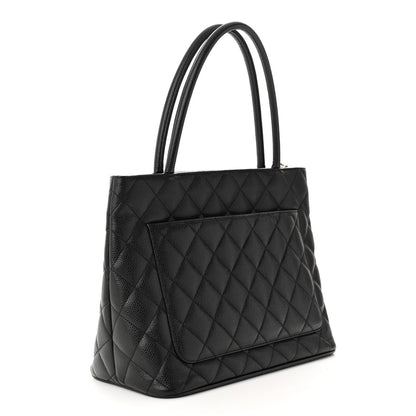 Chanel Caviar Quilted Medallion Tote Black 3 of 10