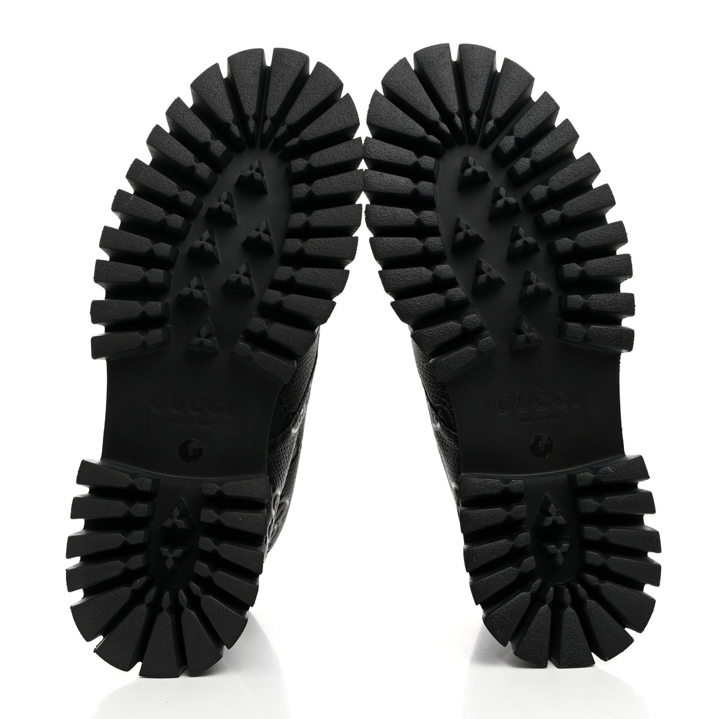 Calfskin Embossed Monogram Lace Up Ankle Boots 8 Black