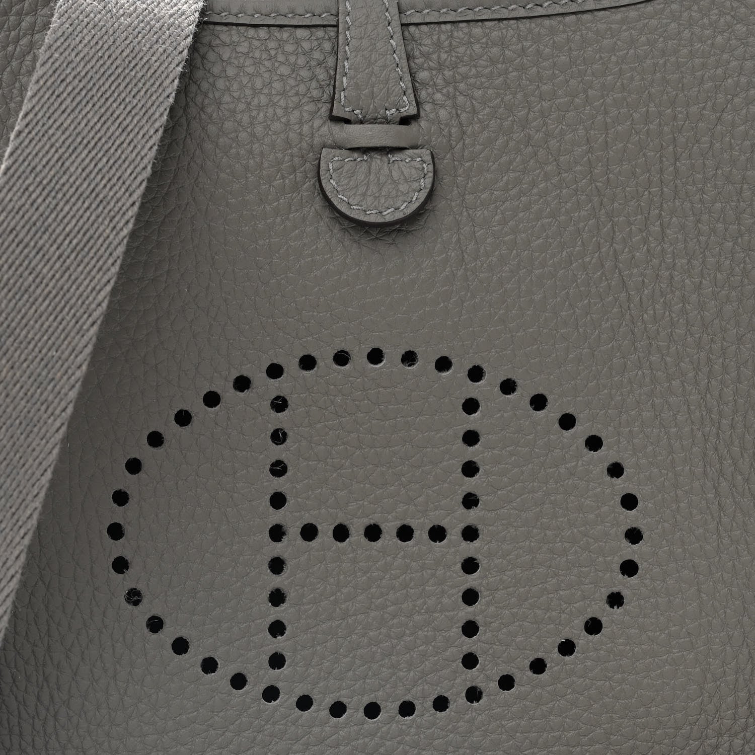 Hermes Taurillon Clemence Evelyne TPM Gris Meyer 7 of 10