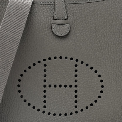 Hermes Taurillon Clemence Evelyne TPM Gris Meyer 7 of 10