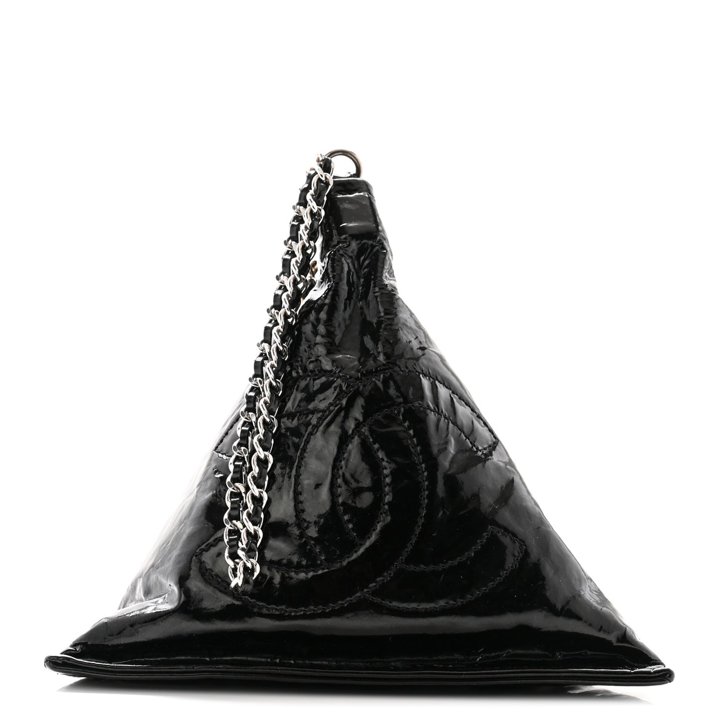 Patent Small Bonbons Wristlet Black