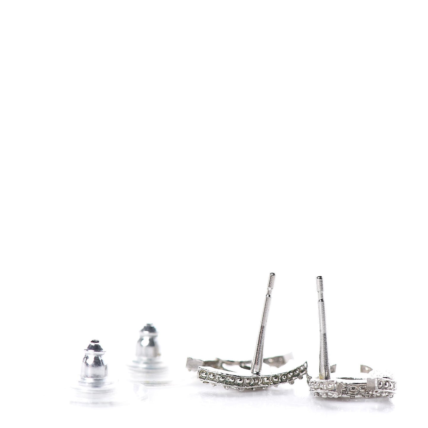 Crystal CC Earrings Silver