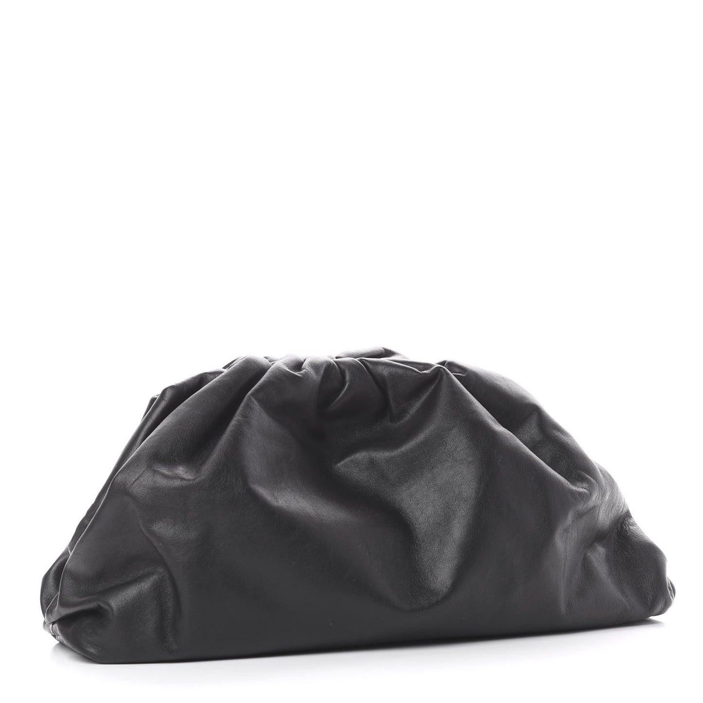 Smooth Butter Calf The Pouch Oversized Clutch Black