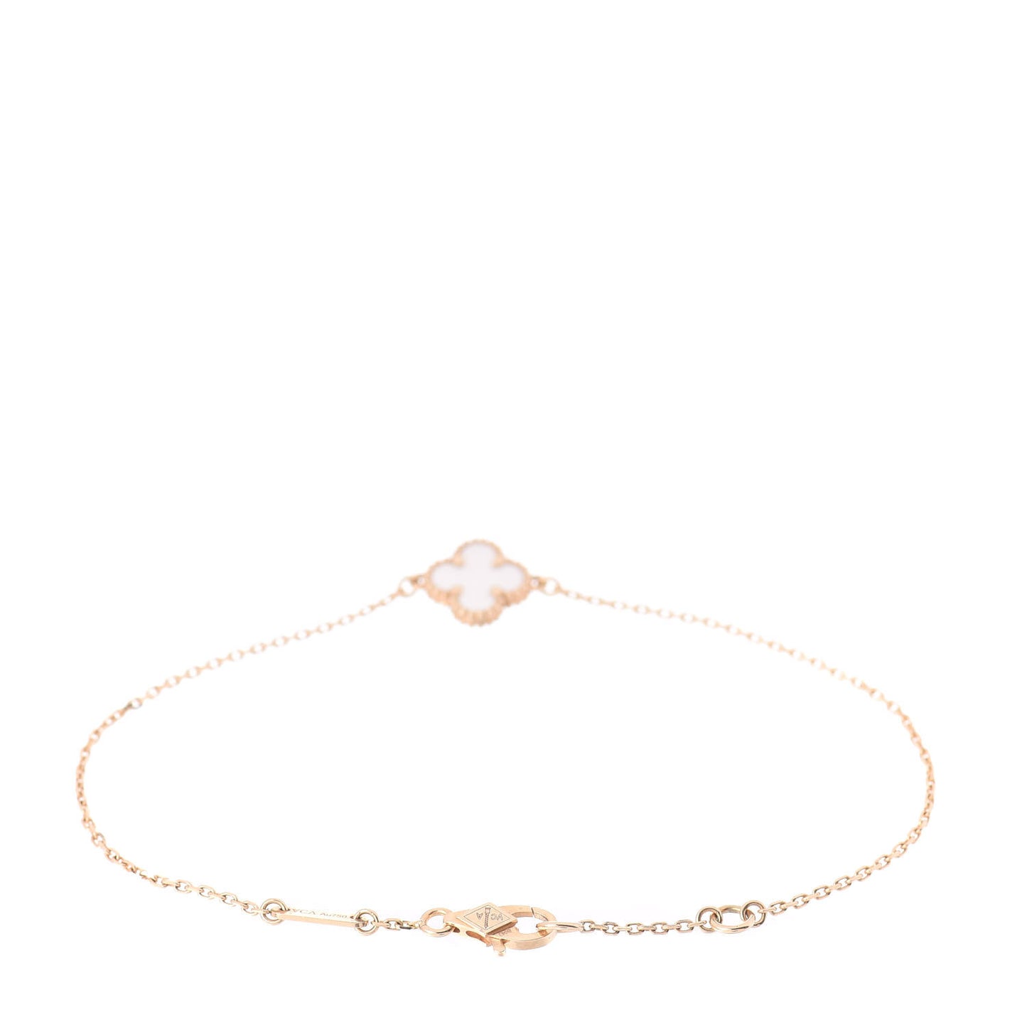 18K Yellow Gold Mother of Pearl Sweet Alhambra Bracelet