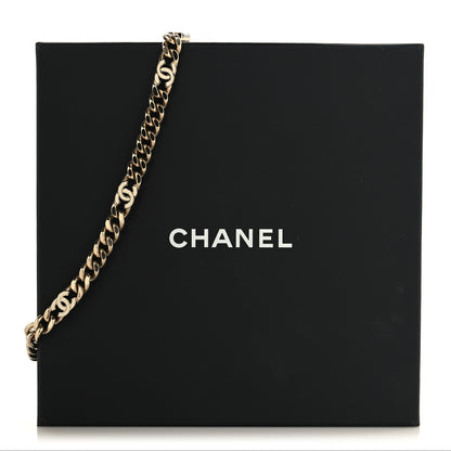 Chanel Metal Enamel Chain CC Choker Gold White 5 of 5