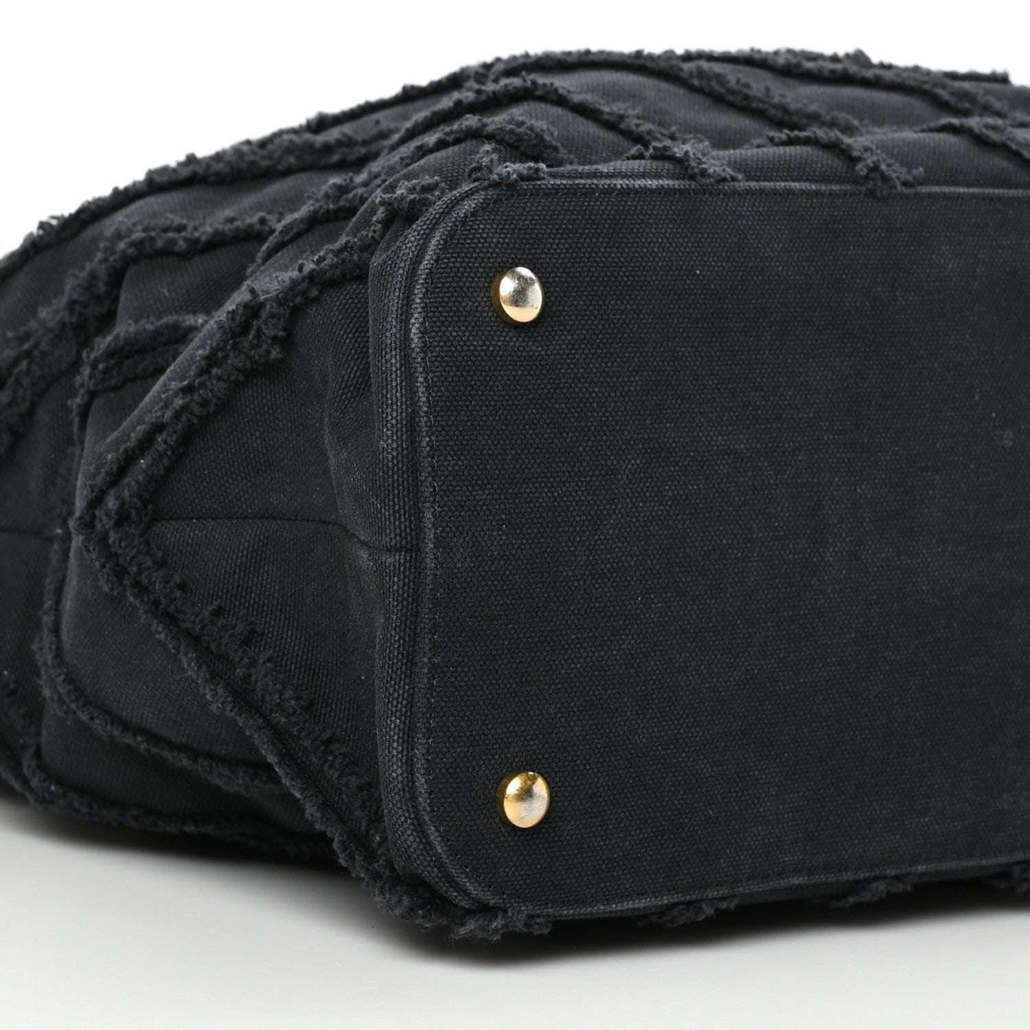 Chanel Canvas Chevron Cuba Patchwork Shopper Tote Black 8 of 9