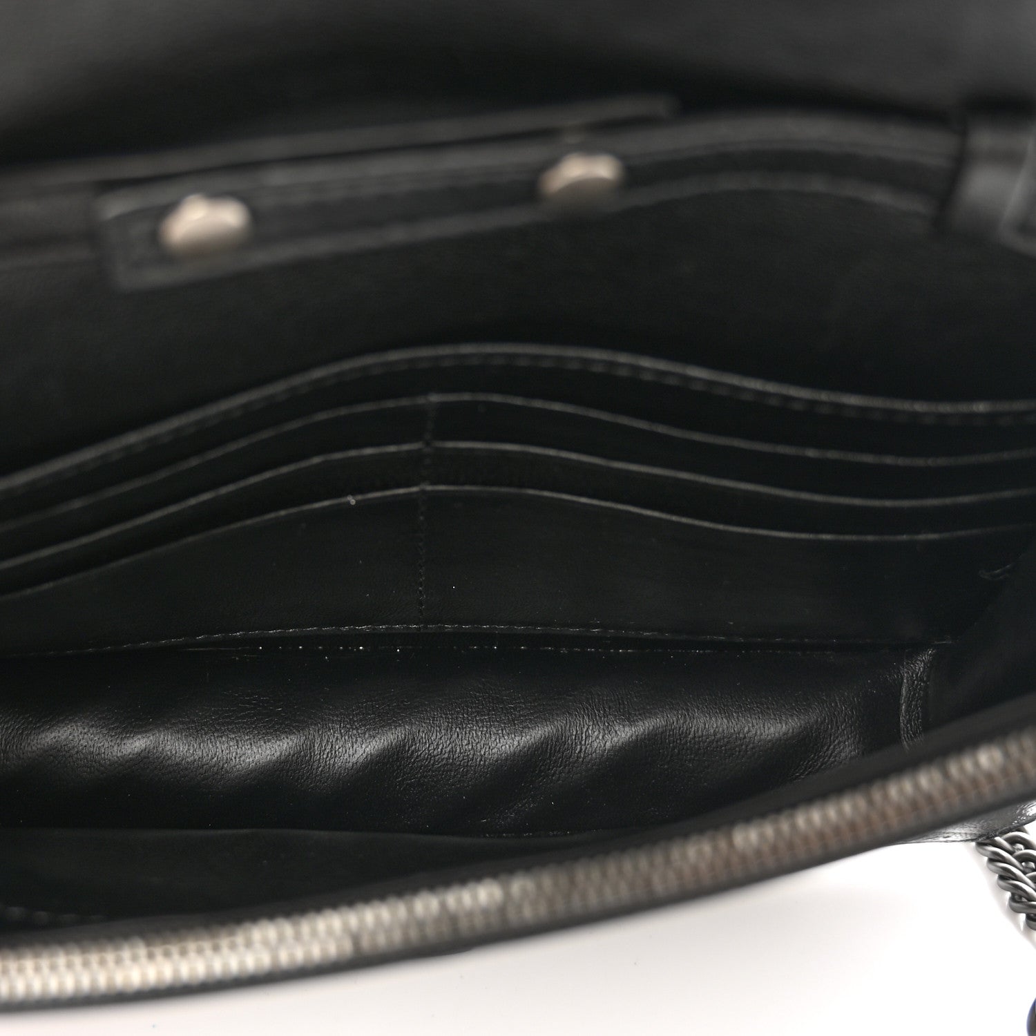 Balenciaga Shiny Goatskin Logo Embossed Monochrome BB Wallet On Chain Black 5 of 9