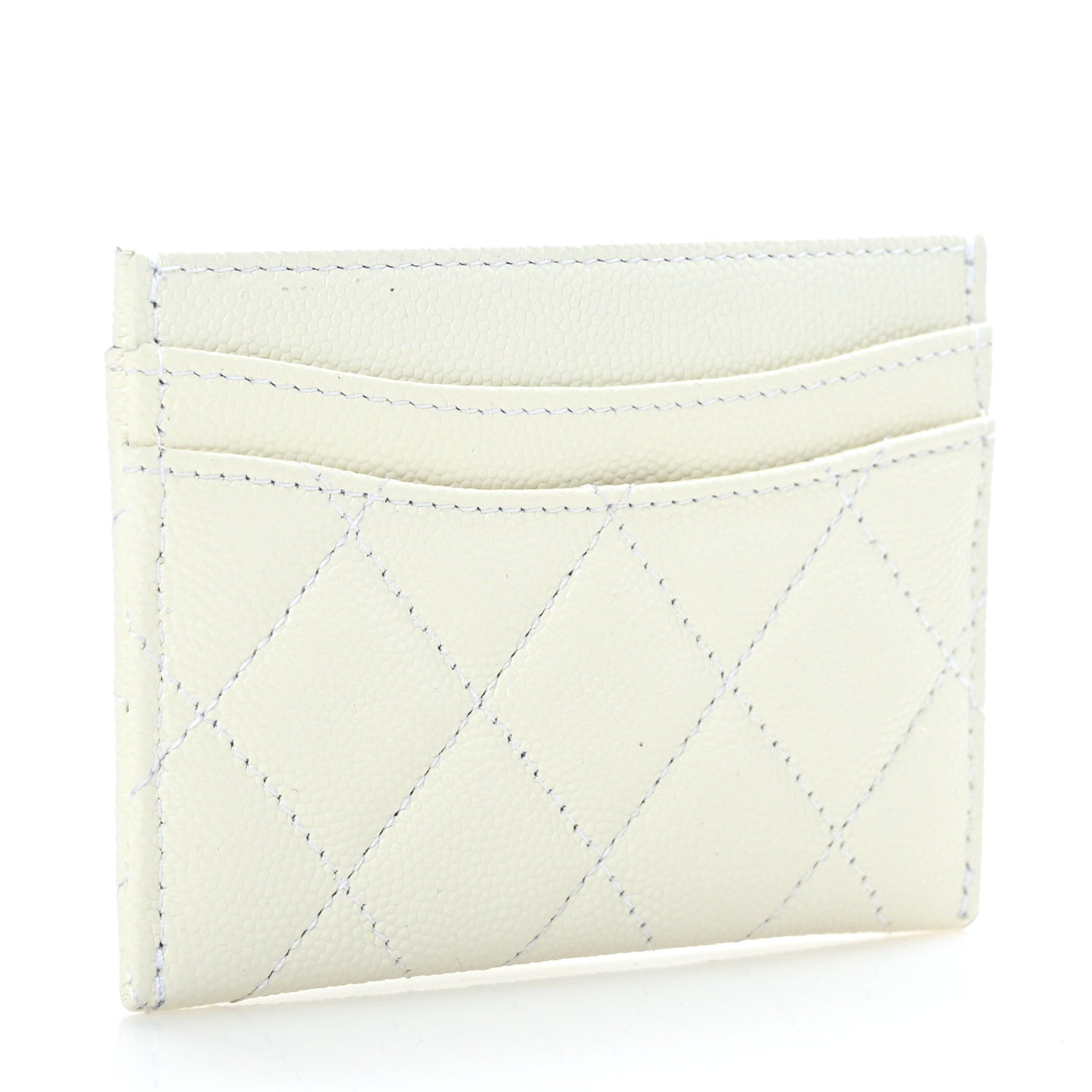Chanel Caviar Quilted Card Holder White 2 of 7