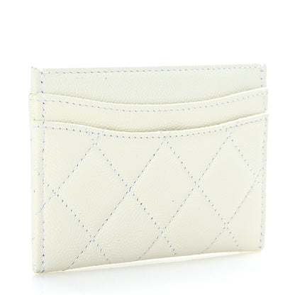 Chanel Caviar Quilted Card Holder White 2 of 7