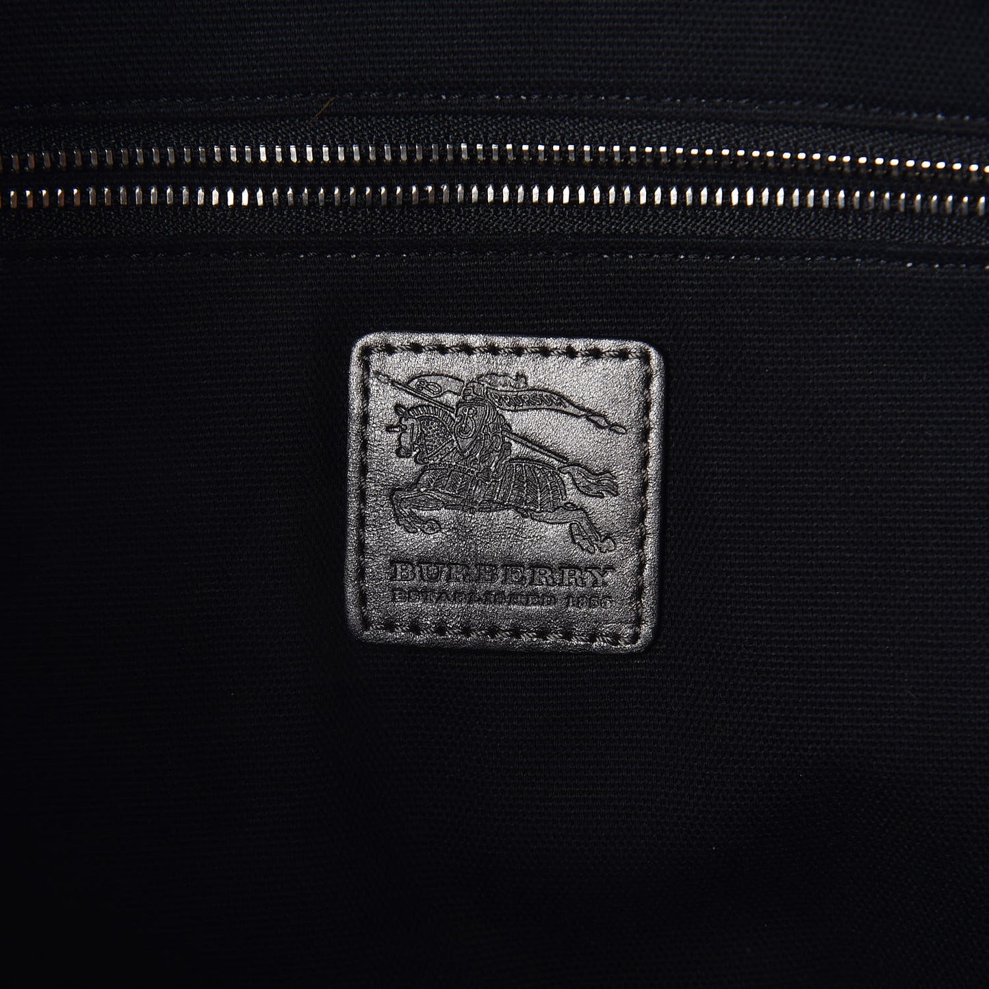 Canvas Calfskin Shimmer Check Tote Grey