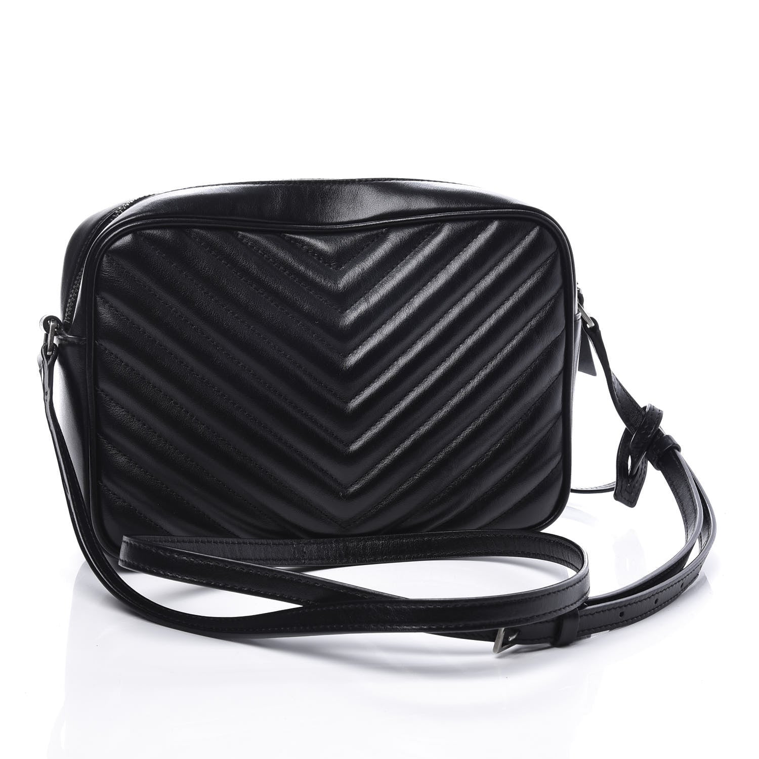 Saint Laurent Calfskin Matelasse Monogram Lou Camera Bag Black 2 of 8