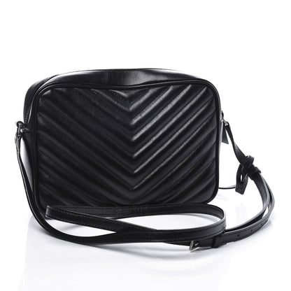 Saint Laurent Calfskin Matelasse Monogram Lou Camera Bag Black 2 of 8