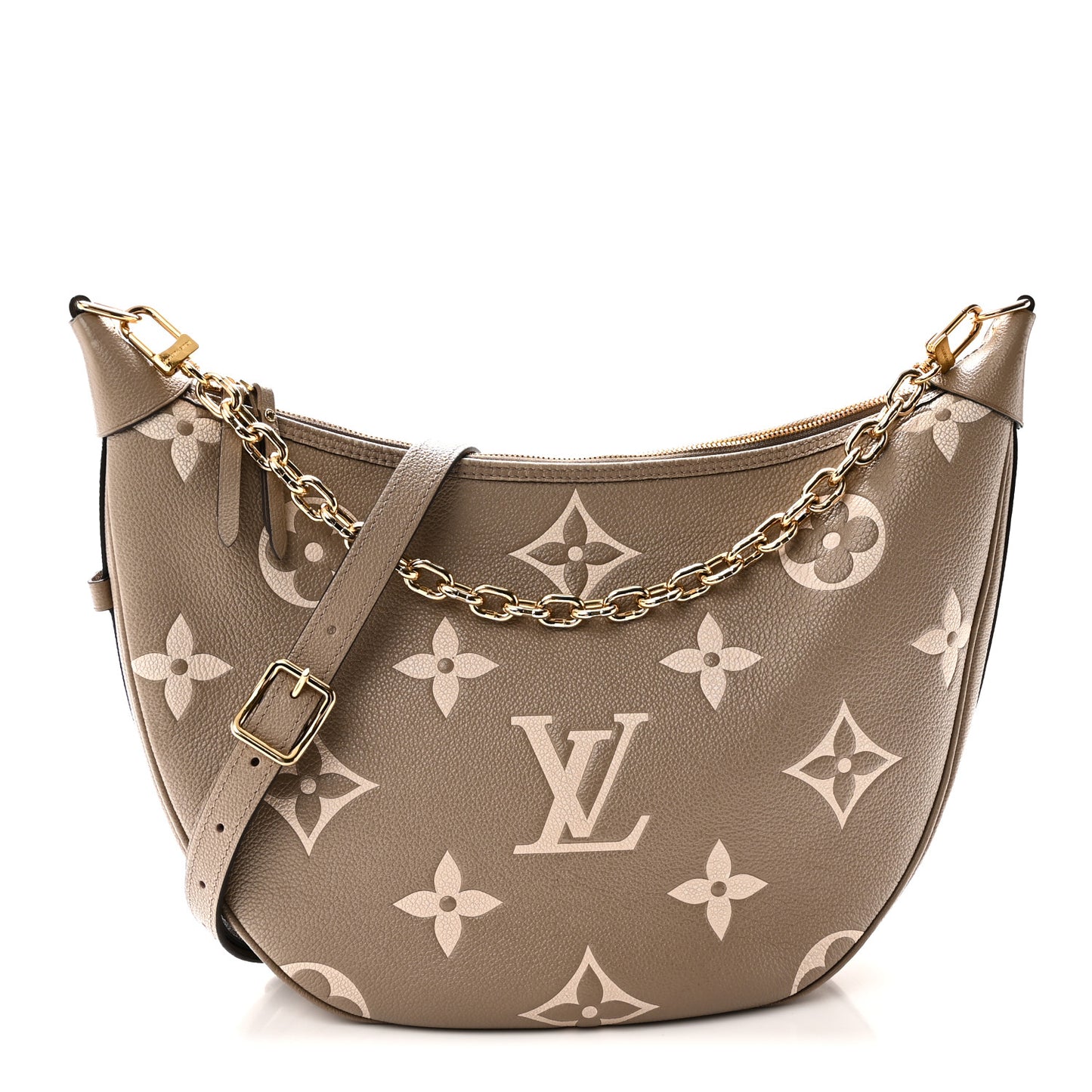 Empreinte Monogram Giant Loop Hobo Dove Gray Cream