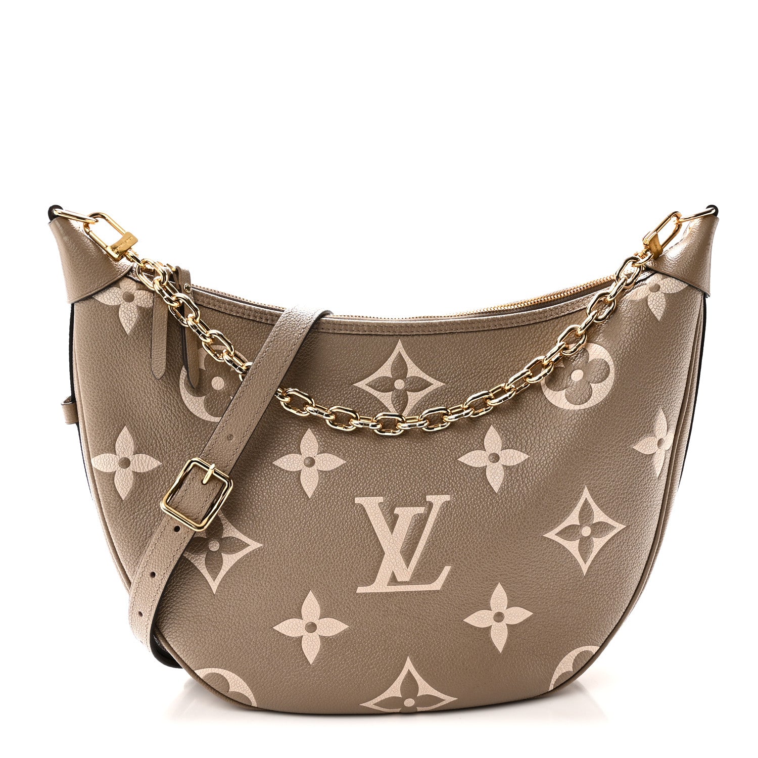 Louis Vuitton Empreinte Monogram Giant Loop Hobo Dove Gray Cream 1 of 9
