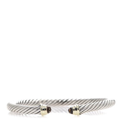 David Yurman Sterling Silver 14K Yellow Gold Citrine 5mm Cable Classics Petite Color Bracelet 1 of 4