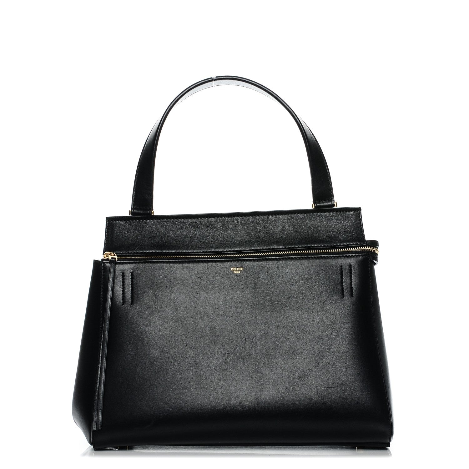 Celine Palmelato Calfskin Medium Edge Shoulder Bag Black 1 of 6