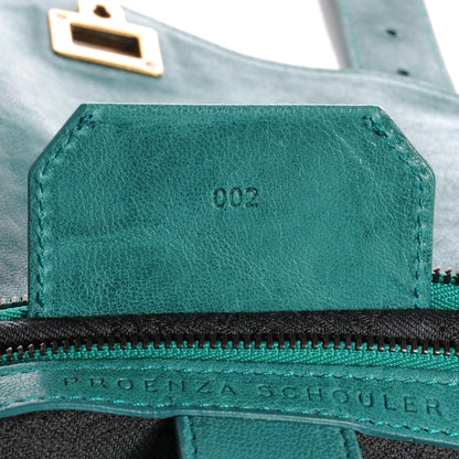 Proenza Schouler Lambskin PS1 Large Satchel Teal 8 of 8