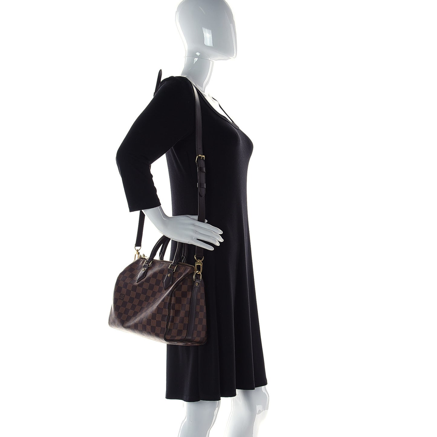 Damier Ebene Speedy Bandouliere 25