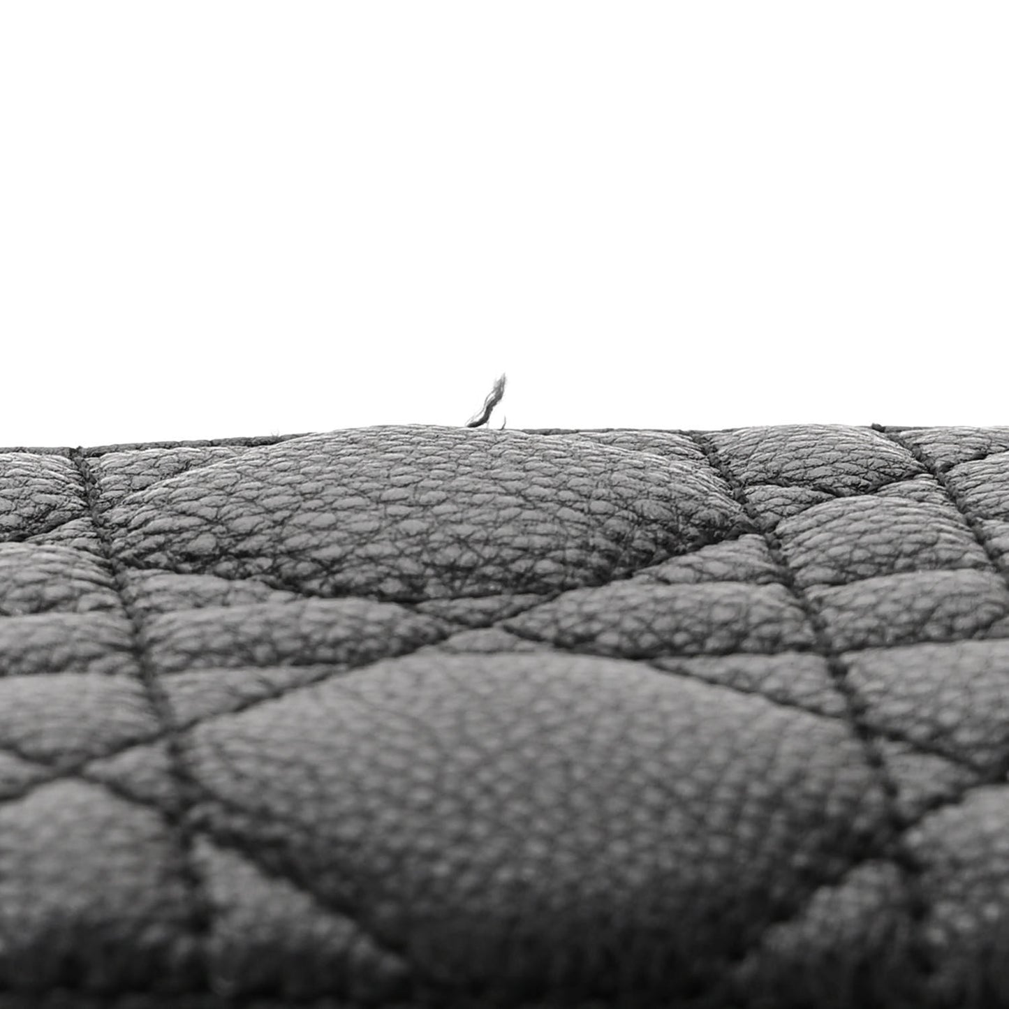 Supple Calfskin Cannage Caro Pouch with Chain Black