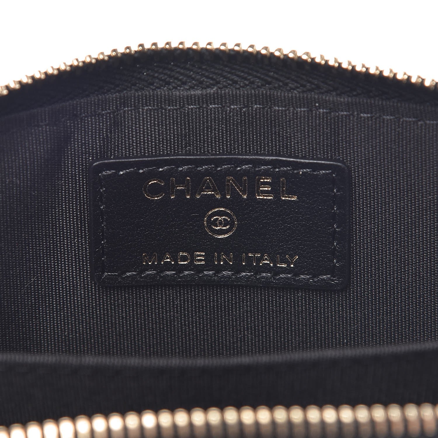 Chanel Lambskin Camellia Embossed Zip Coin Purse Black 6 of 8