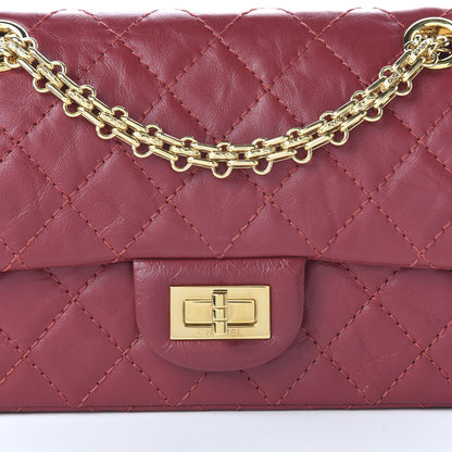 Chanel Aged Calfskin Quilted 2.55 Reissue Mini Flap Red 10 of 11
