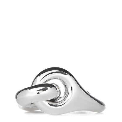 Hermes Sterling Silver Double Circle Link Ring 54 6.75 1 of 6