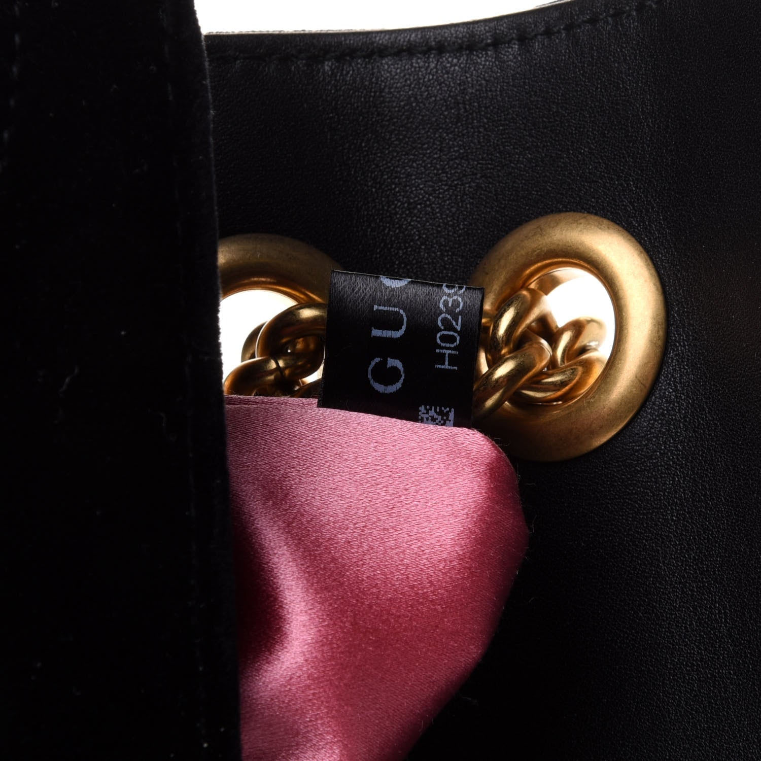 Gucci Velvet Matelasse Small GG Marmont Shoulder Bag Black 8 of 14